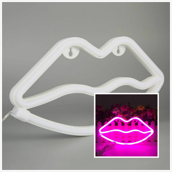 neon signs for room pink Neon Star Cloud Moon Cactus Lips Flamingo pink LED Bulb Battery Table Lamp