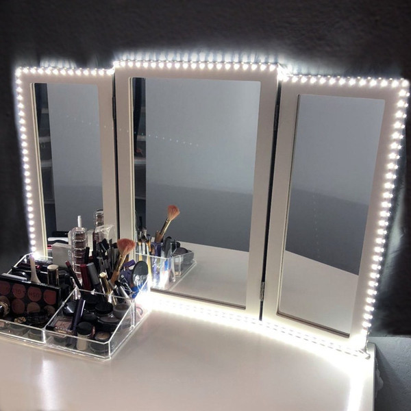 Led Vanity Mirror Lights LED Strip Kit 13ft/4M 240 LEDs Make-up Vanity Mirror Light for Vanity Makeup Table Set with Dimmer and Power Supply