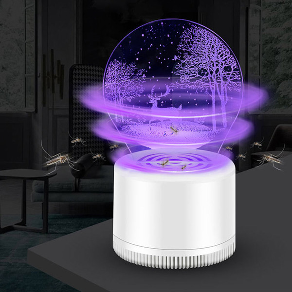 BRELONG 3D Mosquito Zapper Creative Light Flytrap Mosquito Light 368nm Violet for office, bedroom styles available