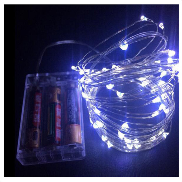 Free shipping via DHL LED DIY copper wire fairy string 3M 30leds 8 color for chosing Xmas gift decoration lamp