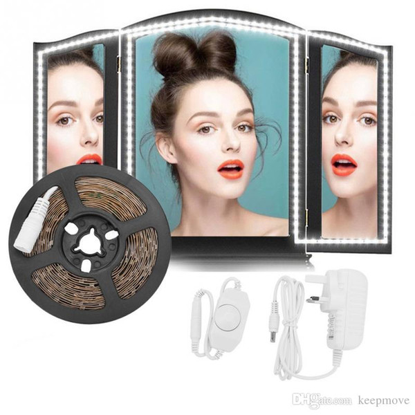 LED Makeup Mirror 13ft 4M 240LEDs Vanity Mirror Lights SMD 2835 LED Strip Kit light Mirror For Makeup table Set with Dimmer and Power Supply