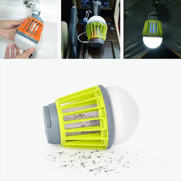 Mosquito Zapper Lantern Camping Light USB Charging Mosquito Killer Lamp Bulb Pest Repeller Waterproof Bug Killer Garden Pest Control Tools