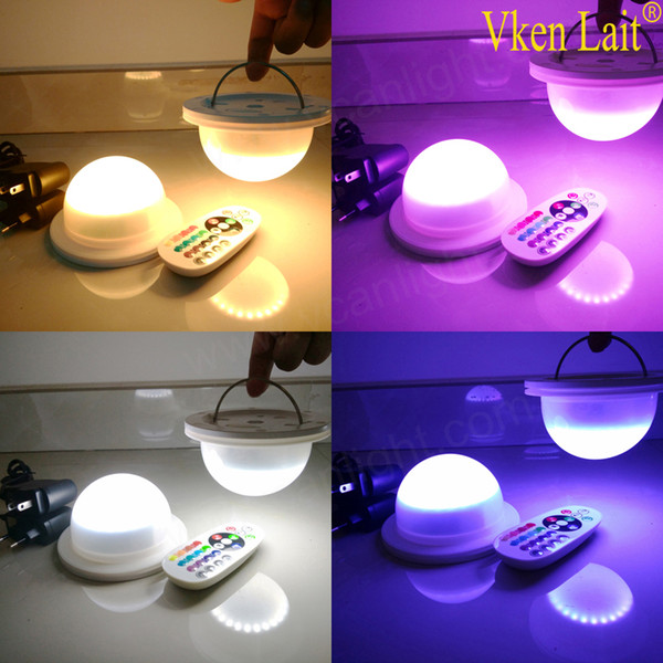 50PCS/lot Waterproof LED Furniture Lighting Rechargeable Battery RGBW Color Changing Remote Control Swimming Pool Lights