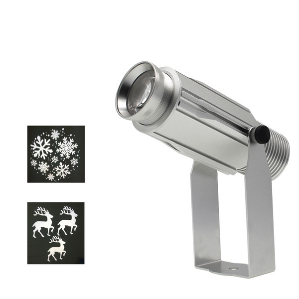 20W LED Image Projector IP65 Aluminum Alloy Silver Single Image Static Customize Festival Images 2000lm LED Projector Light for Christmas