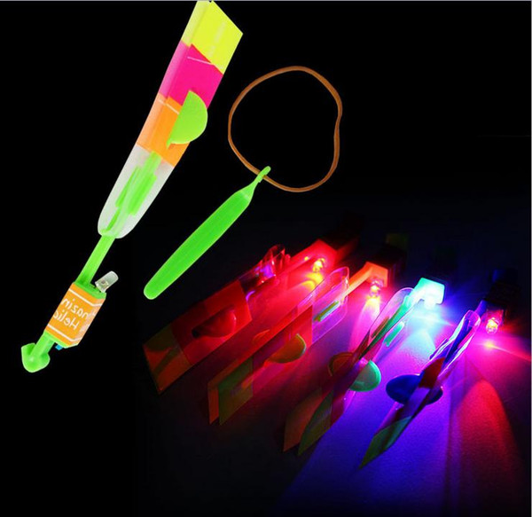 Novelty Children Toys Amazing LED Flying Arrow Helicopter for Sports Funny Slingshot birthday party supplies Kids' Gift