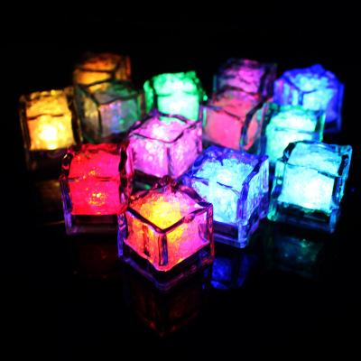 Mini LED Party Lights Square Color Changing LED ice cubes Glowing Ice Cubes Blinking Flashing Novelty Party Supply