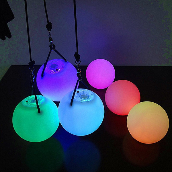 Multicolor LED Light POI Thrown Balls Diameter 8cm for Stage Perform Club Belly Dance Party Special Hand Props LED Flashing light carnival