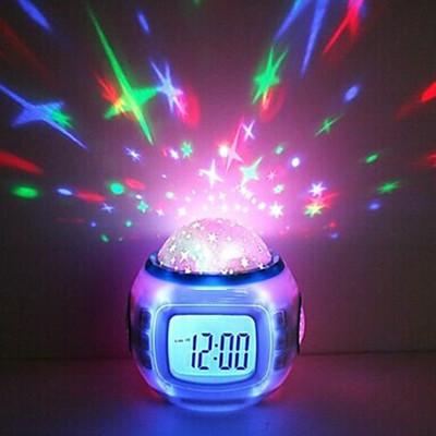 Digital Led Projection Projector Alarm Clock Calendar Thermometer horloge reloj despertador Music Starry Color Change Star Sky Night Lights