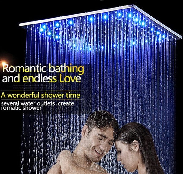 3Jets LED Intelligent Digital Display Rain Shower Set Installed In Wall 20