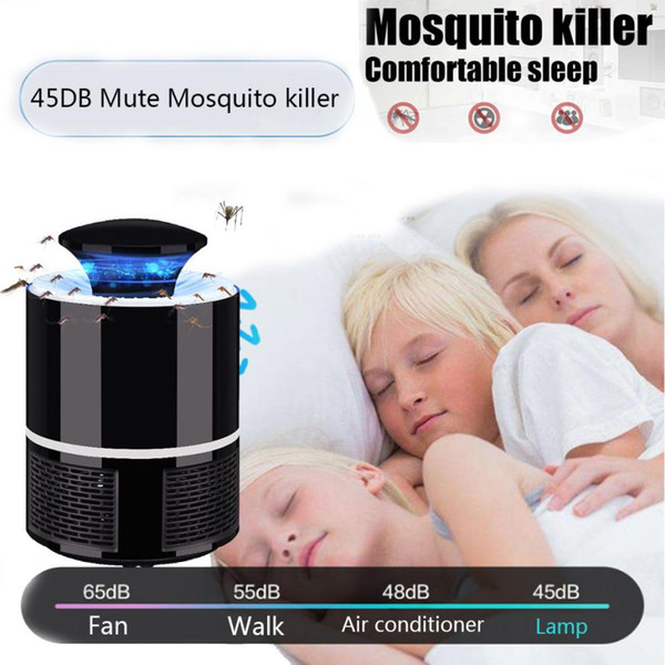 USB Radiationless Electric Mosquito Killer Lamp Powered LED Bug Zapper Lamp Anti Mosquito Trap Lamp Kitchen UV night light