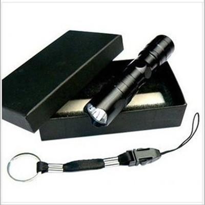 Hot sell Waterproof LED Flashlight High Bright Durable Alloy Stainless Steel Shell Mini Police Flashlight Keychain Cord