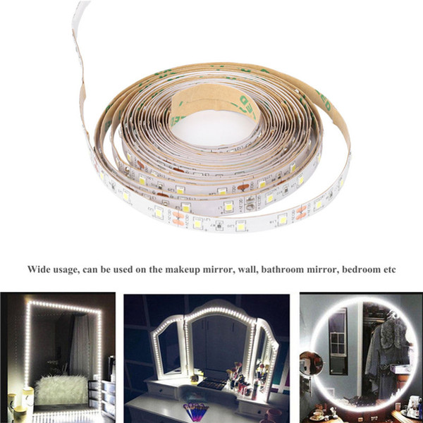 Cosmetic Mirror 3 Types 13ft SMD 240 LED Makeup Mirror Strip Bar Vanity Mirror Makeup Lamp Flexible Strip Light Kit