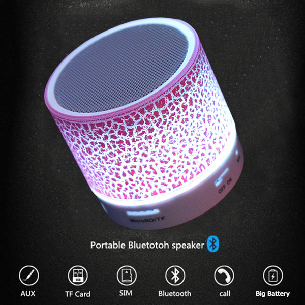 Column LED Mini Wireless Bluetooth Speaker TF USB FM Portable Music Loudspeakers Hand-free call USB Port TF Card Speaker