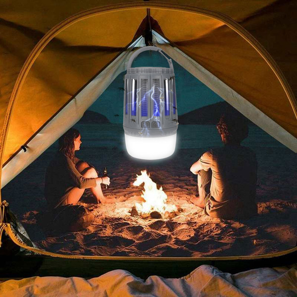 Portable LED Mosquito Killer Camping Tent Lamp Mosquito Trap Insect Zapper USB Charging Waterproof Emergency Night Light Hanging Flashlight