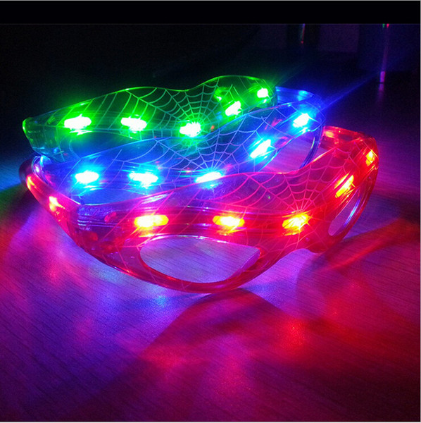 LED Spiderman Glasses Flashing Glasses Light Party Glow Mask Christmas Halloween Days Gift Novelty LED Glasses Led Rave Toy Party Toy