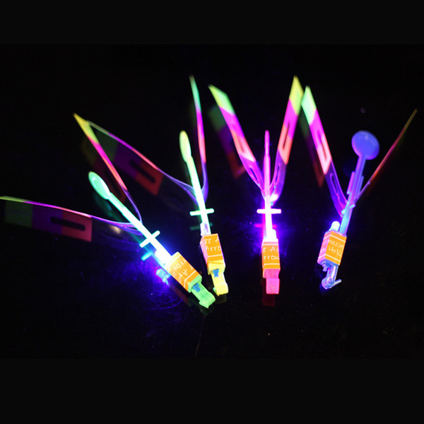 New LED Arrow Helicopter LED Amazing Arrow Flying Helicopter Umbrella Kids Toys Space UFO LED Light Toys Christmas Halloween Flash Toys