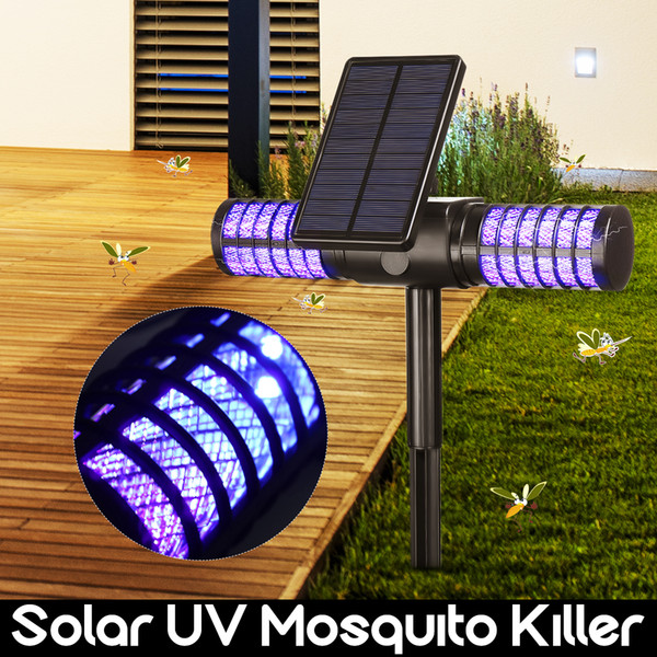 Solar Mosquito Killer Lamp Outdoor Waterproof Villa Yard Garden LED Light Lawn Camping Lamp Large Bug Zapper Light Whole Night