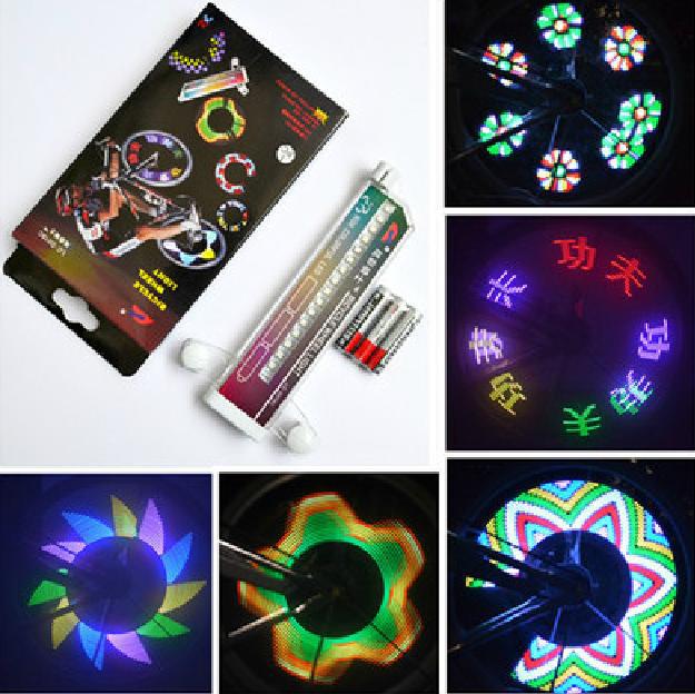 Colorful Rainbow 32 LED Bikes Bicycle Wheel Signal Lights Tire Wheel Valve Led Flash shining Light LED Cycling lamps