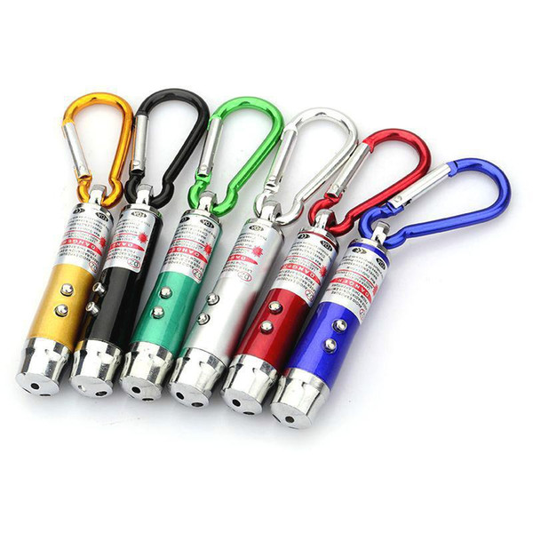 3 in 1 Mini Laser Pen Pointer LED Flashlight UV Torch Light With Keychain Working Camping Pocket LED Pen For Working Camping