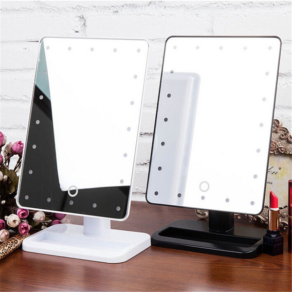 Beauty Cosmetic Make Up Illuminated Desktop Stand Mirror With 20 LED Light With Exquisite And Elegant Appearance top quality