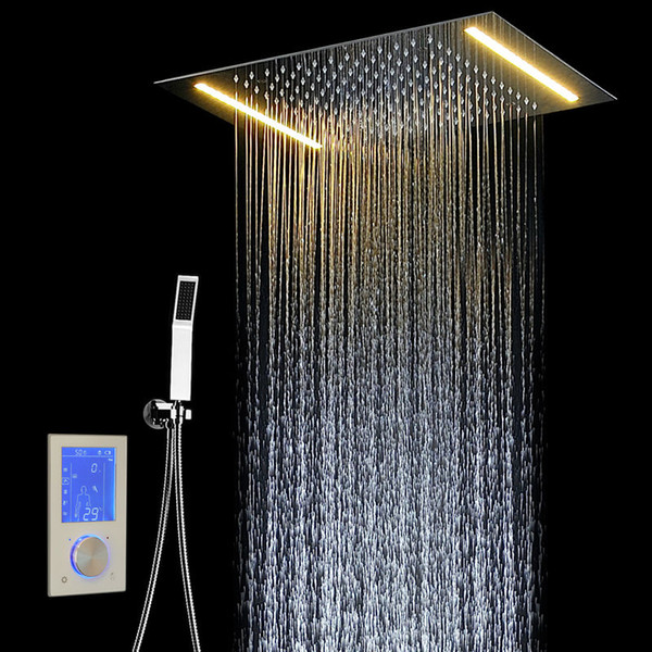 Digital Shower Set Controller Touch Control Panel SUS304 Rainfall Bathroom Thermostatic Control Led Digital Shower Faucet