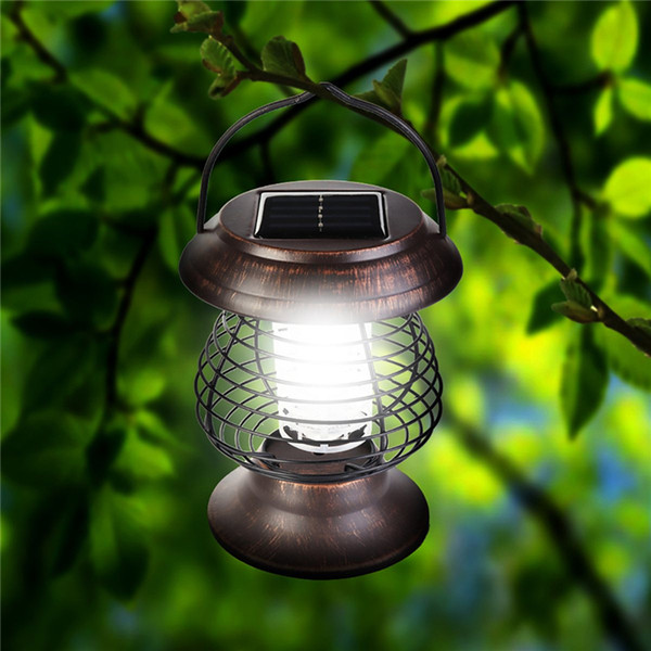 LED Solar Mosquito Killer Lamp Waterproof Solar Lawn Light Insect Killer Zapper Lamp Pest Control Outdoor Garden Landscape Light