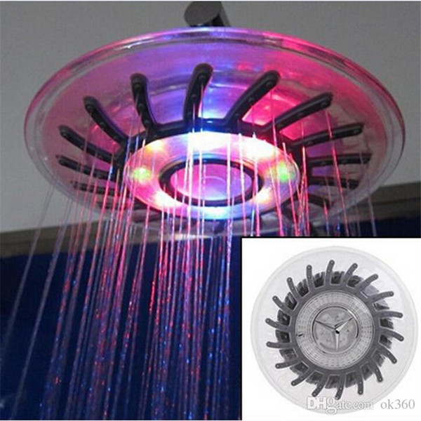 6 inch New Colorful Handheld Automatic Control multi Colors Changing LED Light Water Home Bathroom Shower Head Bath Glow Light