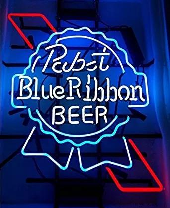 Larger Pabst Blue Ribbon Neon Light Sign 19''x15''