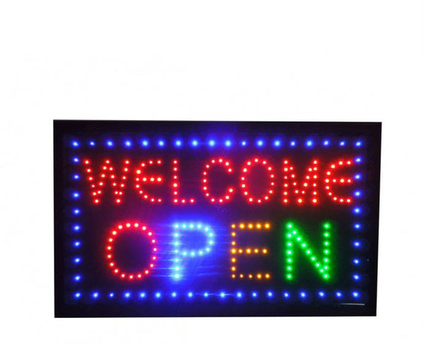 Hot sell LED Sign board welcome open sign colorful led open neon