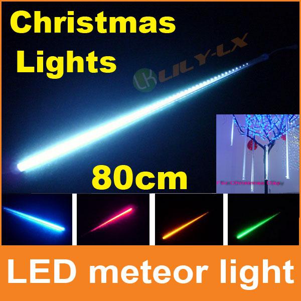 hot LED christmas decoration Lights 80cm led meteor shower light with driver 10pcs/set waterproof