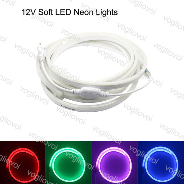 LED Strip Soft LED Neon Lights Strips SMD2835 12V 120Led/M Super Bright Waterproof Indoor Outdoor Decoration Lighting DHL