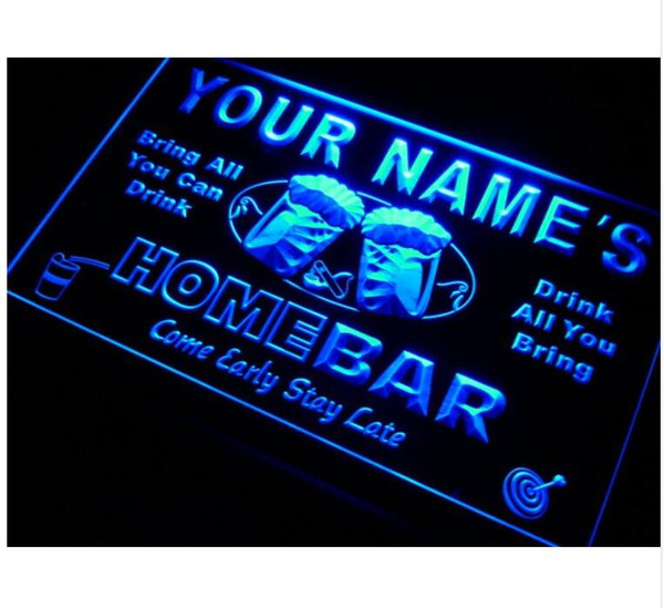 p-tm Name Personalized Custom Home Bar Beer Mug LED Neon Sign 7 Colors or Multicolor with 5 Sizes Round or Rectangle Shape