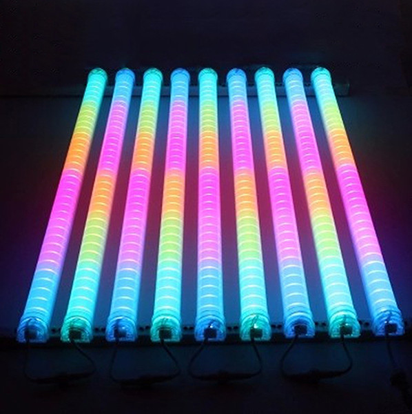 LED Neon ba Sign IP 66 LED Digital Tube/LED DMX tube color change waterproof outside colorful tubes building decorating tube light sportligh