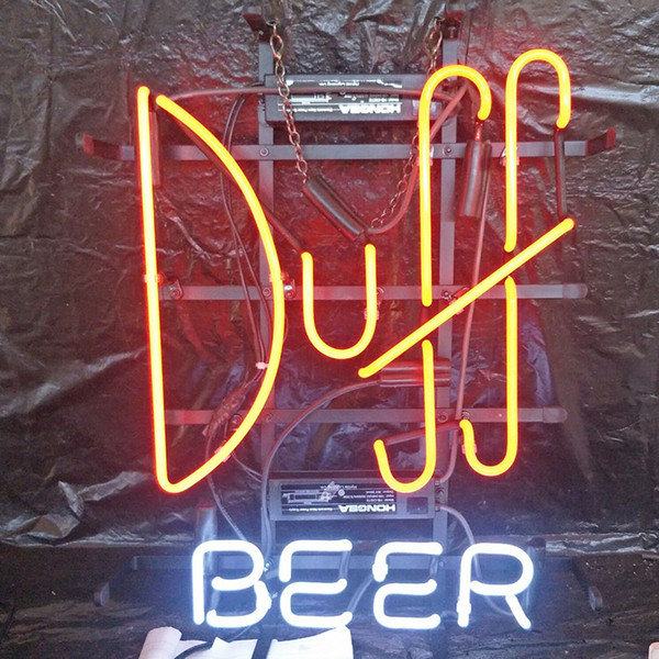 Duff BEER LED Neon Sign Light Custom Outdoor Bar Club Display Entertainment Decoration Neon Lamp Light Metal Frame 17'' 20'' 24'' 30''