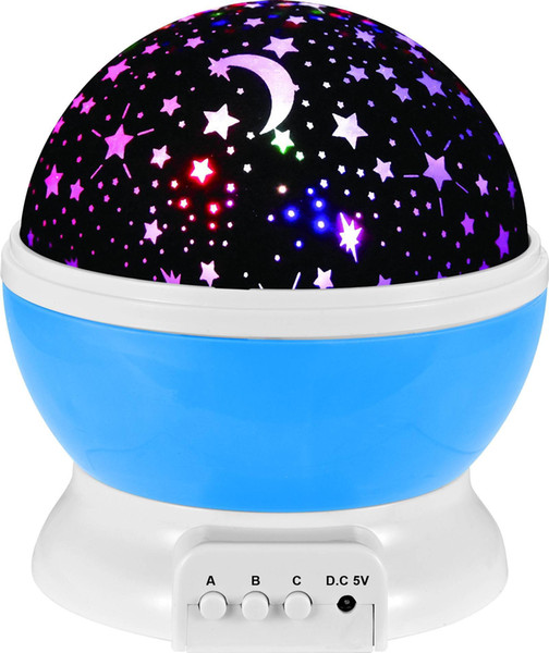 Colorful Starlight Rotating Dream Romance Globe Starlight Starlight Projection Lamp USB Connection Battery Holiday Light Easter