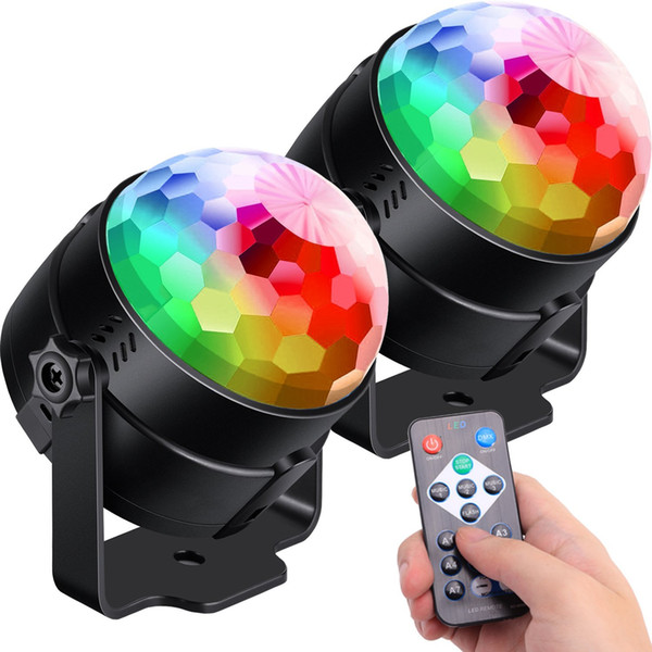 Sound Activated Party Lights with Remote Control Dj Lighting, RBG Disco Ball Light, Strobe Lamp 7 Modes Stage Par Light for Home Room Dance