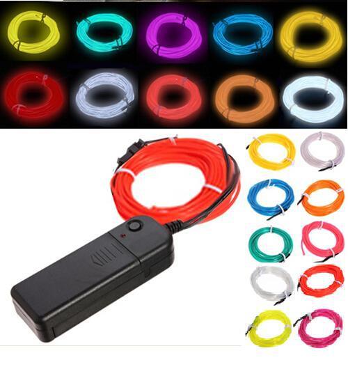 exible Neon Light 8 Colors 3M EL Wire Rope Tube with Controller Halloween Decoration Christmas Decoraion