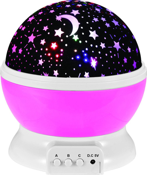 2017 Colorful Starlight Rotating Dream Romance Globe Starlight Starlight Projection Lamp USB Connection Battery Holiday Light Easter.