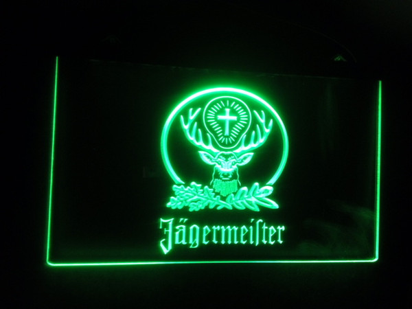 b-10 Jagermeister deer Beer Bar 7 color LED Neon Light Sign