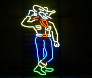 Las Vegas Cowboy Bar Beer Pub Store Display Neon Sign Custom Handcrafted Real Glass Tube Neon Signs Light 12