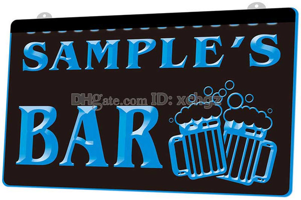 [F589] Name Personalized Bar Beer Mug Glass Pub NEW 3D Engraving LED Light Sign Customize on Demand 8 colors