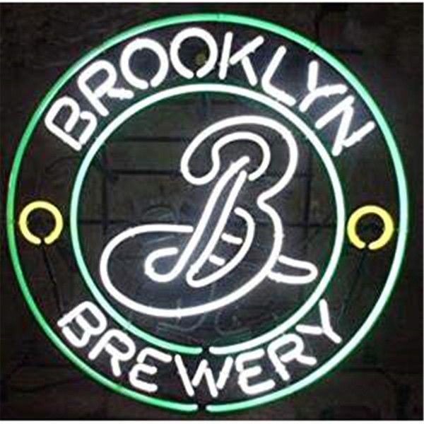 New Star Neon Sign Factory 16X16 Inches Real Glass Neon Sign Light for Beer Bar Pub Garage Room Brooklyn Brewery.