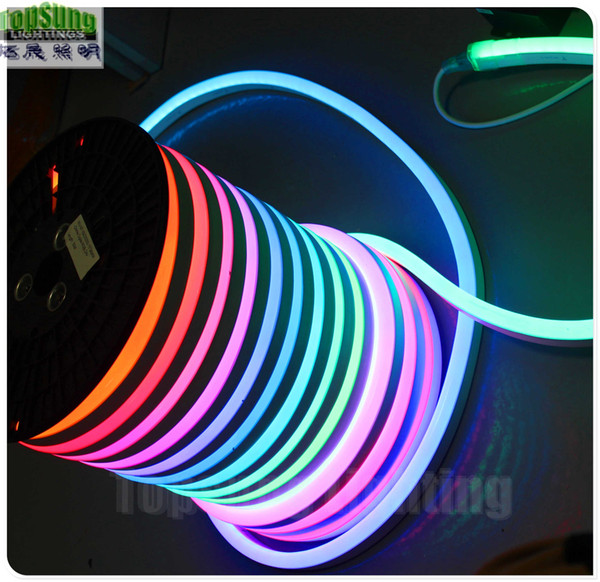 10M 14x26mm RGB Chasing Neon Flex SMD5050 LED Flexible Neon Strip IP67 Festival Building Shop Sign Lighting Neon Rope