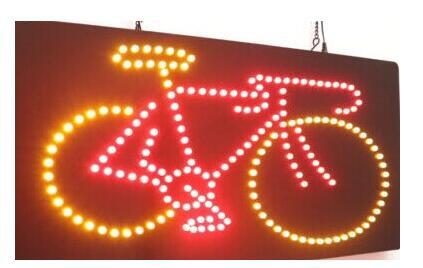 direct selling customized led neon open sign 10*19 inch indoor Ultra Bright Cycling Bike Bicycle business store neon light signage