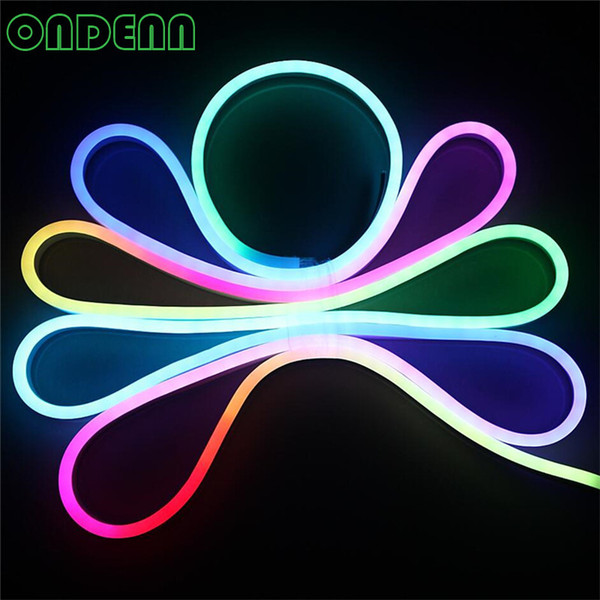 IP68 Waterproof RGB LED Flex Neon Light With Plug LED Neon Tube, 20m/lot 60led/m LED Flex Tube Free Shipping DHL UPS