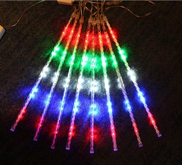 Outdoor Christmas Lantern 50cm.30cm 8pcs/set Meteor Shower LED Lantern String neon waterfall lights colorful pop decorative lights