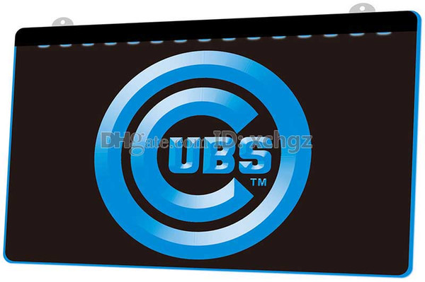 [F878] Chicago Cubs NEW 3D Engraving LED Light Sign Customize on Demand 8 colors