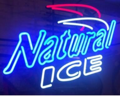 Custom New Natural Ice Real Glass Neon Sign light Beer Bar Sign Send need photo 19x15