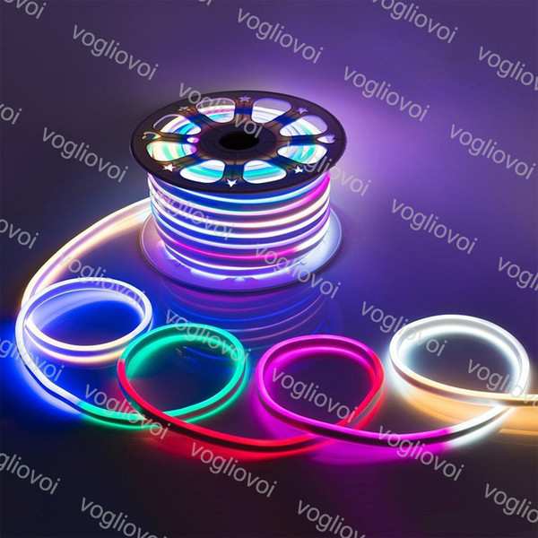 LED Strip Soft LED Neon Lights Strips SMD2835 220V 12V 120Led/M Waterproof Indoor Outdoor Decoration Lighting DHL