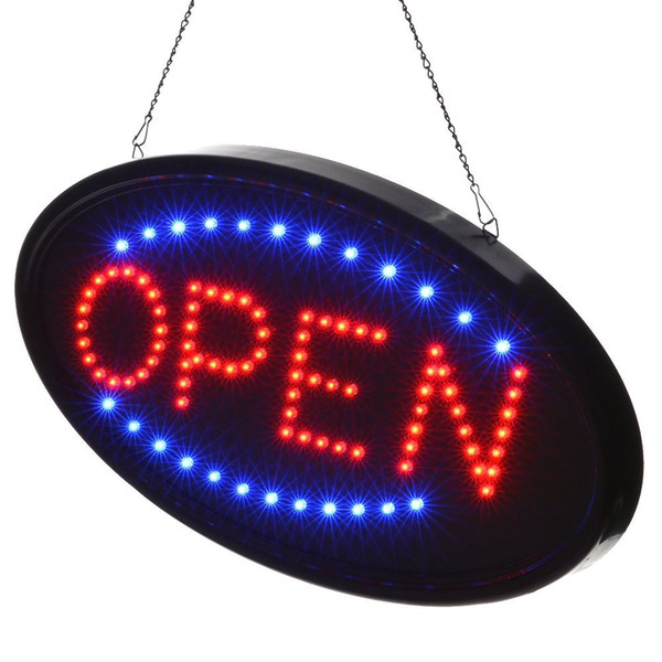 LED Neon Sign Neon Sign OPEN,LED business open sign advertisement board Electric Display Sign, Two Modes Flashing & Steady light, for busin